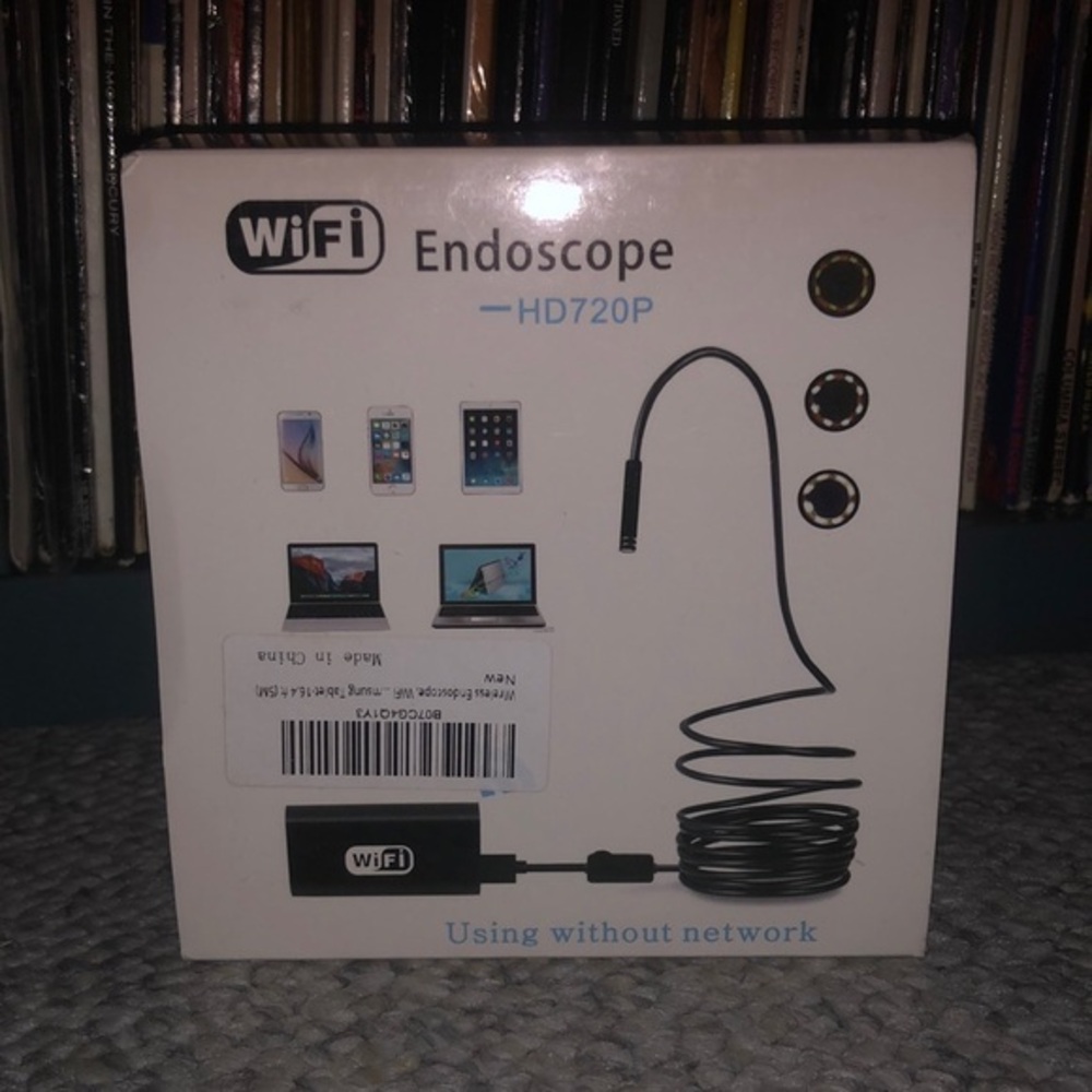 8mm X 5M Endoscope Snake WiFi 720HD Open Box